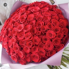 100 Luxury Red Roses