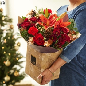 Bespoke Christmas Handtied Bouquet