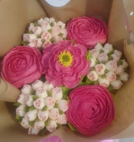 Pink 7 x Cupcake Bouquet