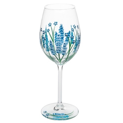 My Favourite Delphinium Wine Glass