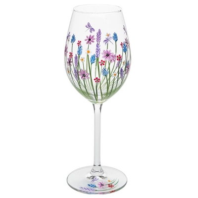 My Favourite Dragonfly Meadow Wine Glass