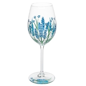 My Favourite Delphinium Wine Glass