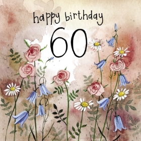Sunshine 60th Birthday Meadows Card